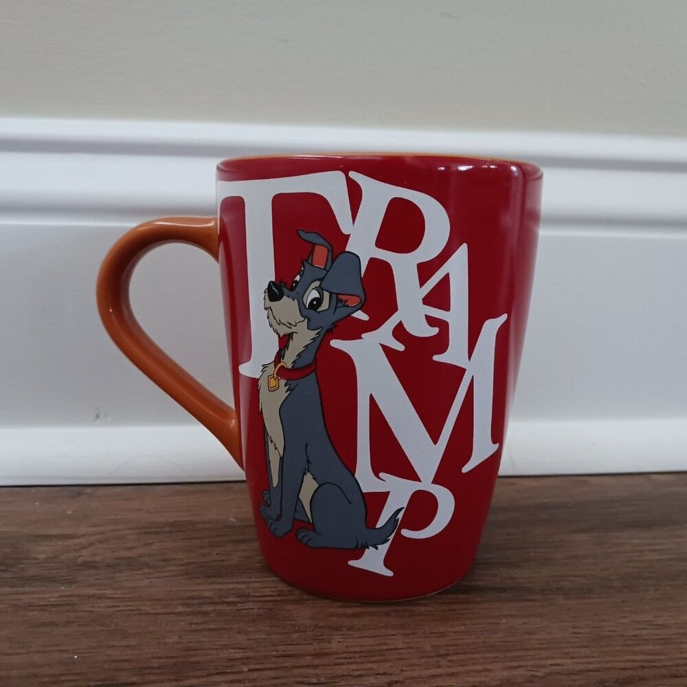 Disney Store Lady and the Tramp Red & Brown 4.5" Coffee Tea Mug‎ Cup